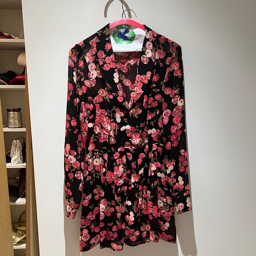 Reformation floral dress with hidden shorts